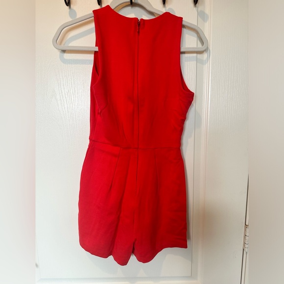 BeBe Coral Deep V-Neck Romper - Picture 3 of 3